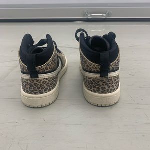 Girls Leopard print Nike Air Jordan 1 mid- size 12